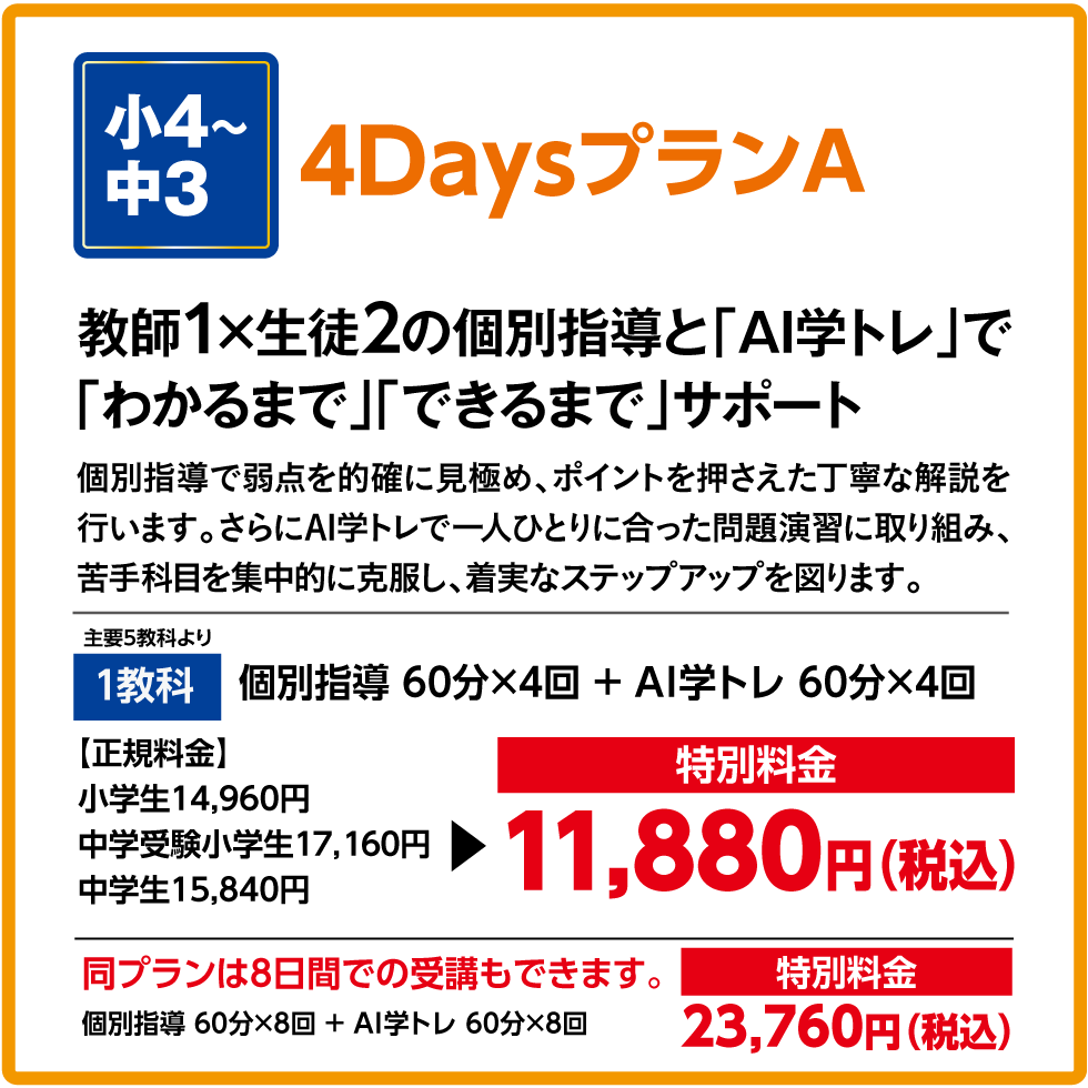 4DaysプランA