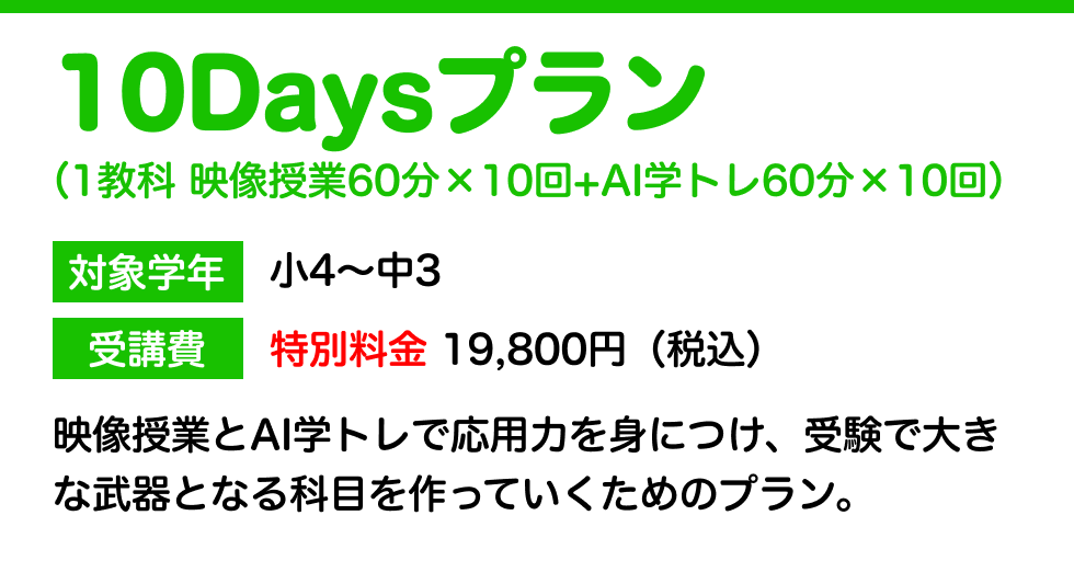 10Daysプラン